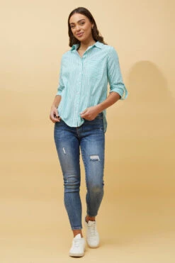 MARGARET STRIPE SHIRT -Femme Connection Sales c6f5e0175280818ac5ee970643fc919d