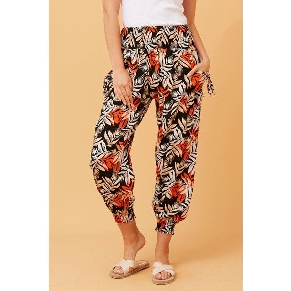 LEAF PRINT BOHO HAREM PANTS 9 LEAF PRINT BOHO HAREM PANTS - Image 7