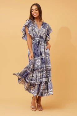 GEMALLA PATCHWORK BOHO MAXI DRESS -Femme Connection Sales c8502aa0f70cb42cc6d4a88e535436df