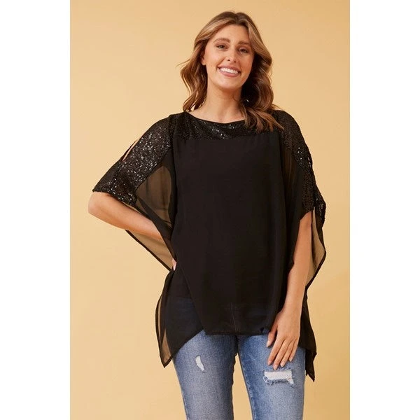 MARILYN SEQUIN COLD SHOULDER TOP 10 MARILYN SEQUIN COLD SHOULDER TOP - Image 8
