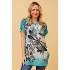 EXCELINA DRAGONFLY PRINT TOP 33 EXCELINA DRAGONFLY PRINT TOP -Femme Connection Sales c95f2c84cbd4ef4522c7c85c02766682