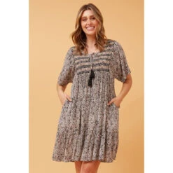 HONDA ANIMAL PRINT BOHO DRESS -Femme Connection Sales c98869ce72672efbba8aaba12ea4efc6