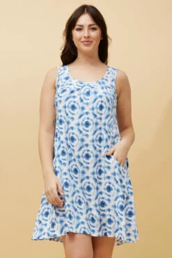 VENICE TIE DYE PRINT SHORT DRESS -Femme Connection Sales ca192eff5093a195b8351c760243b16d