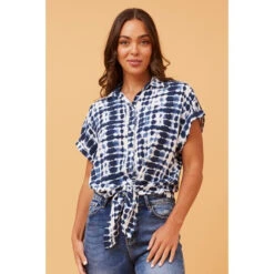 CASEY FRONT KNOT SHIRT -Femme Connection Sales ca39846b64e47d50be395d5b38743230