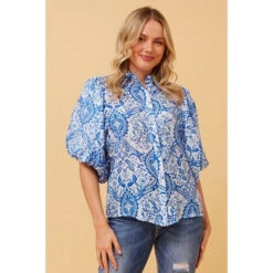 WILKIE PUFF SLEEVE BOHO SHIRT -Femme Connection Sales ca52cc1d39819b27d4dcd6287e4645dd