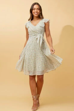 SANDRA DITSY PRINT SHORT DRESS -Femme Connection Sales ca54f1c19eb5bbcb949a25571c0e0859