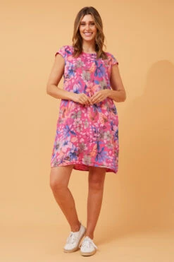 SISLEY FLORAL LINEN SHIFT DRESS 24 SISLEY FLORAL LINEN SHIFT DRESS -Femme Connection Sales ca6cf4ebf7b17f9434ff8653921861b3