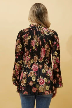 PETA FLORAL PLEATED BLOUSE -Femme Connection Sales ca9d75c0fdf08cc052697b6e9ac43adb