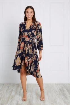 FLORAL WRAP DRESS 24 FLORAL WRAP DRESS -Femme Connection Sales cafe7419ba55a283663289949c602934