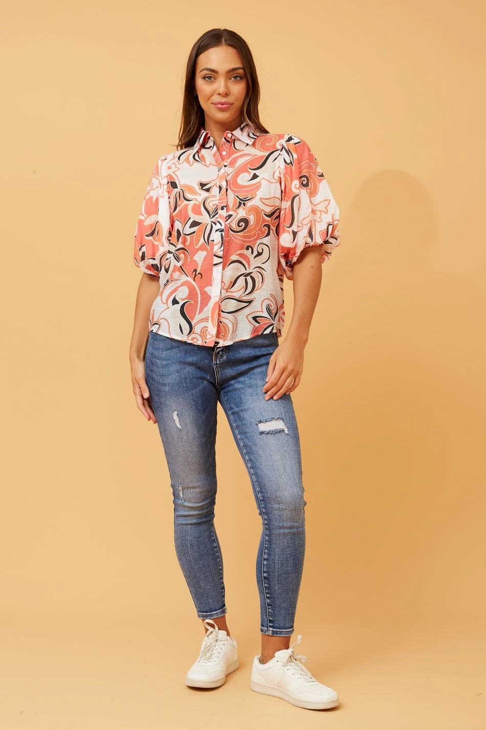 WILKIE PUFF SLEEVE FLORAL TOP 3 WILKIE PUFF SLEEVE FLORAL TOP