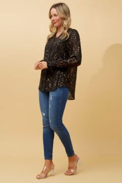 ROMITA FOIL PRINT BLOUSE 15 ROMITA FOIL PRINT BLOUSE -Femme Connection Sales cef1f60405823fe0c1a950aa1b05ae33