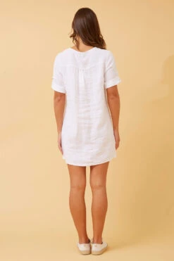 GRAZIA LINEN SHORT DRESS -Femme Connection Sales cf79edb97a18b01b0d3fbd4e6767e643
