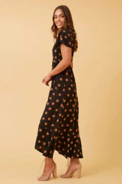 RAMISA POLKA DOT WRAP DRESS -Femme Connection Sales d10bb27c96a3195171ba2511378711db