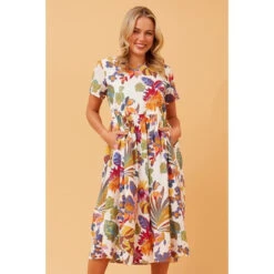 ROZINA FLORAL PRINT DRESS -Femme Connection Sales d1c0a5b69d172eb7a5dbcc421576264e