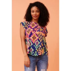 SHELLY ABSTRACT BOHO TOP -Femme Connection Sales d267e58c178f0e61dca40795b04d85ff