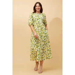 DOROTHY LEMON PRINT LINEN DRESS -Femme Connection Sales d26ff49011592c9bb78c33c56f3ae22b