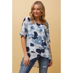 DOUBLE LAYER ASYMMETRICAL HEM TOP -Femme Connection Sales d2990fd70a6b8ccd1ca8b01a3c9f4da0