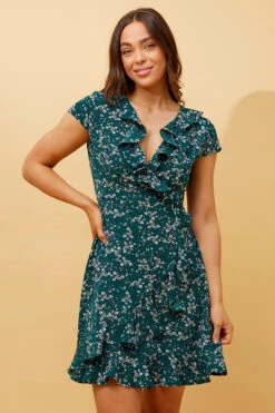 FRIDA FLORAL MOCK WRAP DRESS 18 FRIDA FLORAL MOCK WRAP DRESS -Femme Connection Sales d2e1823c45a2598830a2b5fc97c62563