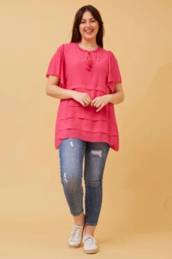 COLLETTE FRILL NECK TOP -Femme Connection Sales d2fbc4763251b4b164517d70036be960