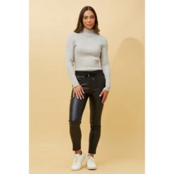 PIERRE WET LOOK JOGGER PANTS 17 PIERRE WET LOOK JOGGER PANTS -Femme Connection Sales d320418a20715d3861971eabf3daf35a