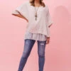 GIANA OVERSIZED DOUBLE LAYERED LINEN TOP -Femme Connection Sales d3c1ad38725af4c62ba803801b03c922
