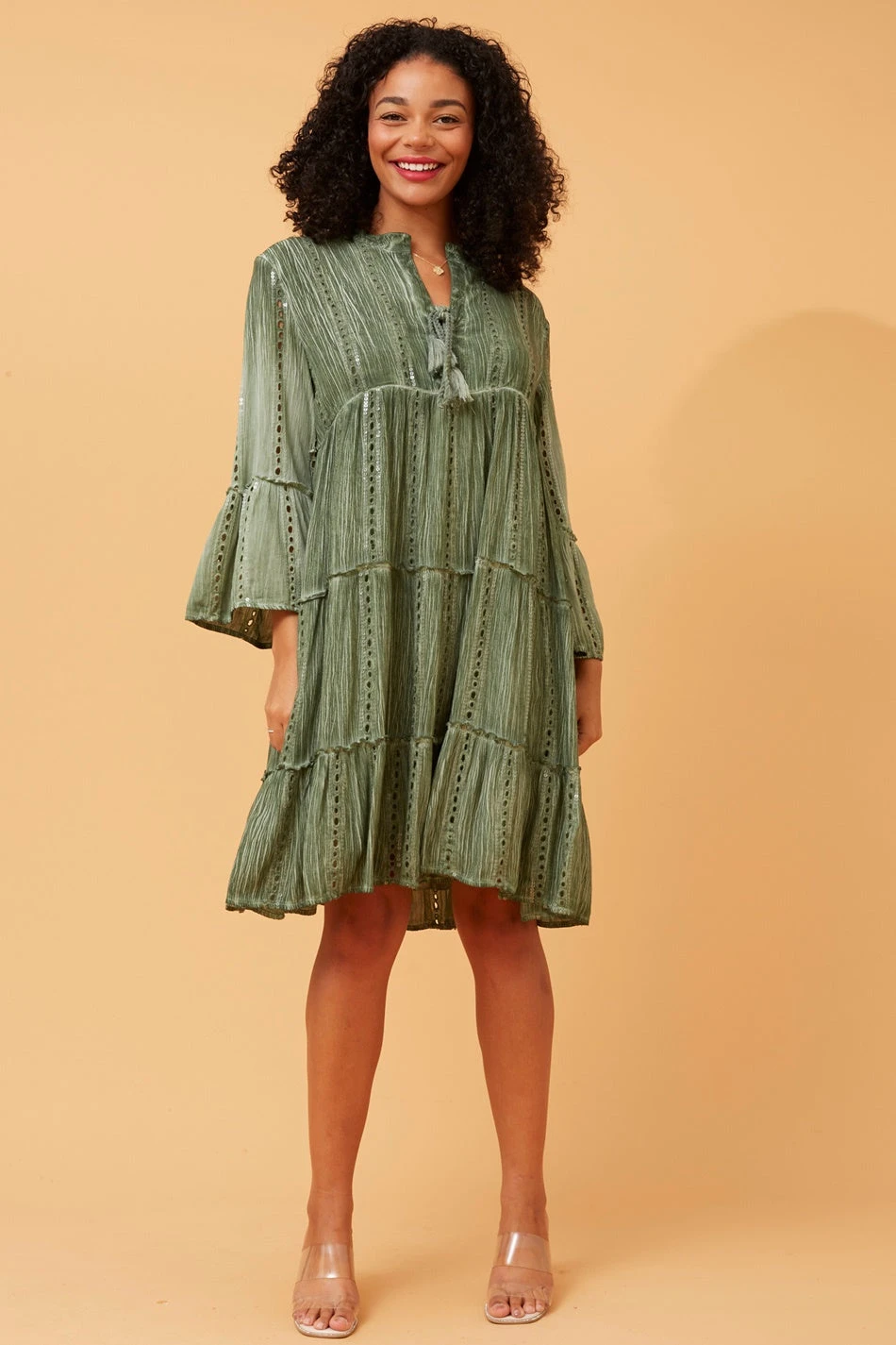 NADIRA BRODERIE ANGLAISE TIERED DRESS 3 NADIRA BRODERIE ANGLAISE TIERED DRESS