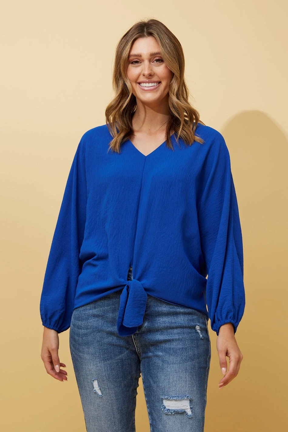 GLENN BATWING SLEEVE FRONT KNOT TOP 4 GLENN BATWING SLEEVE FRONT KNOT TOP - Image 2