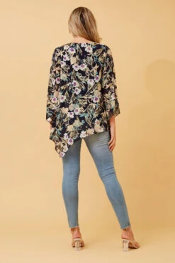 ALISON FLORAL FOIL PRINT TOP -Femme Connection Sales d49fefc94d98d419d00c7b41d55bd59c