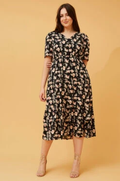 KYAH FLORAL MIDI DRESS -Femme Connection Sales d5052334ecc02104a8156cc0d762d7dd