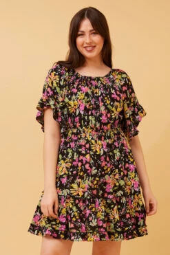 GRETA FLORAL SHORT DRESS