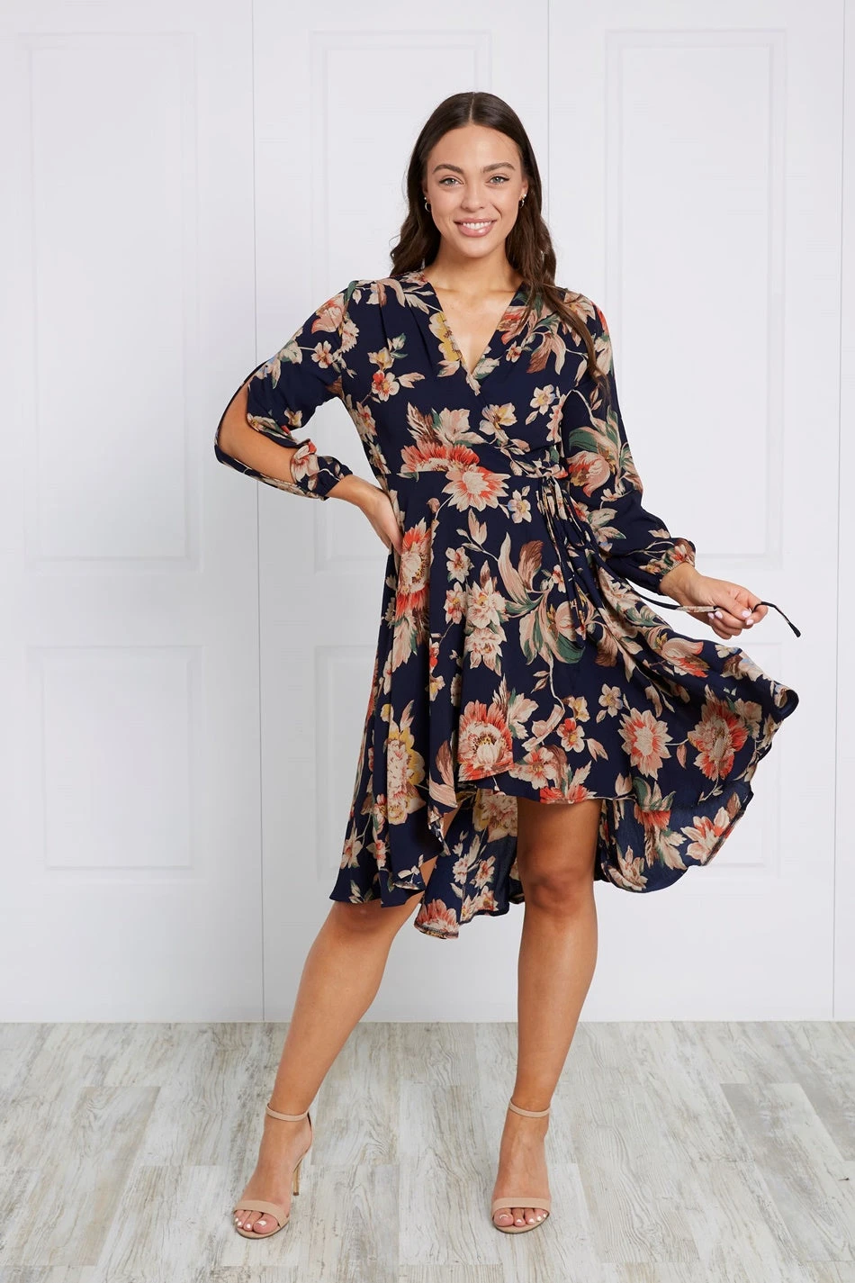 FLORAL WRAP DRESS 10 FLORAL WRAP DRESS - Image 8