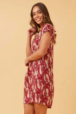PAULA PAISLEY BOHO SHIFT DRESS -Femme Connection Sales d72d764c4d686978f050b707cd6322d3
