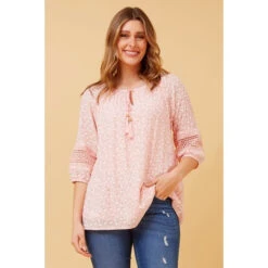 ANDREA FLORAL PEASANT TOP -Femme Connection Sales d7fd50ab318a32145ba12c8e8ea9d608