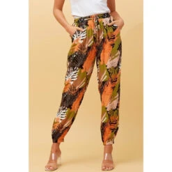 ZILA LEAF PRINT PANTS -Femme Connection Sales d8e06b17e987fb39077a0c77a2f09334