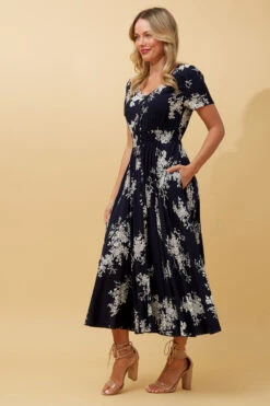 MEGAN FLORAL BOHO MIDI DRESS -Femme Connection Sales d9434cdbc79412f0083e01b813b29449