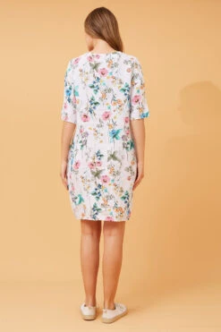 PISA FLORAL LINEN DRESS -Femme Connection Sales d95e64d7150fd67111063cf56f54f3c0