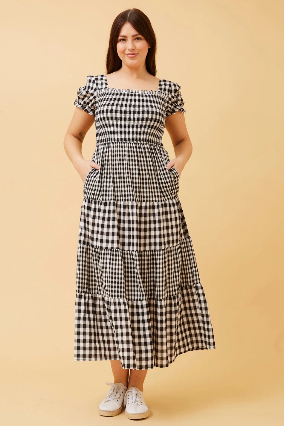 ASHTON GINGHAM TIERED MAXI DRESS 6 ASHTON GINGHAM TIERED MAXI DRESS - Image 4