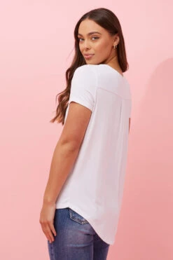 SOLID BASIC TEE -Femme Connection Sales d9ec4b9a8e9525f6b2bf31527f882f54