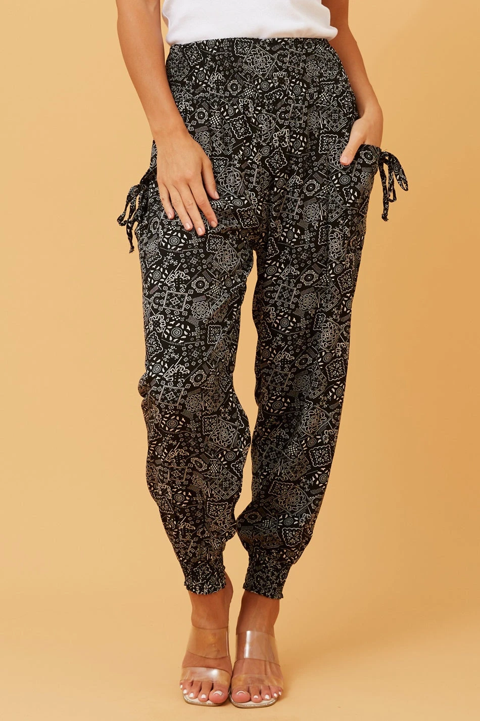 PAISLEY PRINT BOHO HAREM PANTS 5 PAISLEY PRINT BOHO HAREM PANTS - Image 3