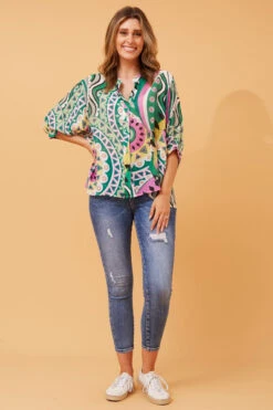 BELINA BOHO PRINT TOP -Femme Connection Sales da0a1646ed5eef1c77e12710bdd0dfba
