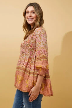 KARISSA BOHO PRINT TOP -Femme Connection Sales db146c0a2ed1f0d31400a79de1fb64c4