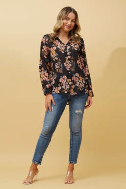 TAMARA FLORAL SHIRT -Femme Connection Sales db25f215a7db65272916e56defcc4e03