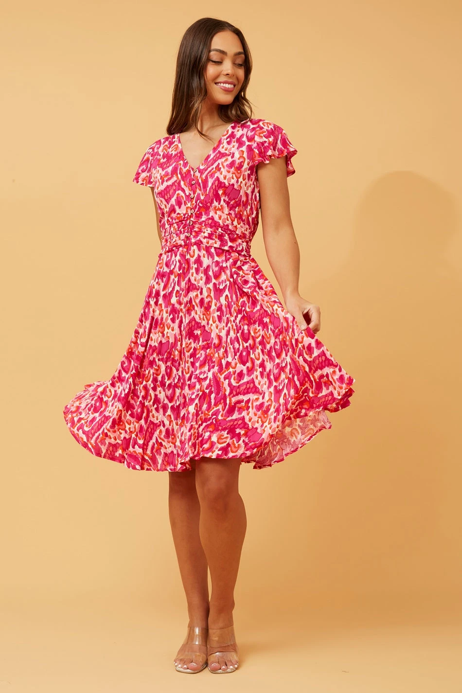 PASADENA ABSTRACT PRINT SHORT DRESS 6 PASADENA ABSTRACT PRINT SHORT DRESS - Image 4