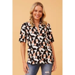 NURA ABSTRACT PRINT SHIRT -Femme Connection Sales dc82f73d296886b0f9db85518a80e48c