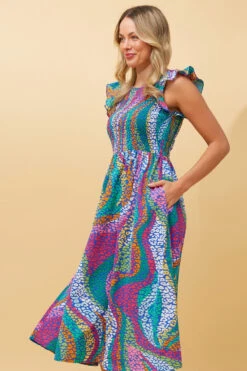 MAVIS ANIMAL PRINT MIDI DRESS -Femme Connection Sales dccfc1b49ad7b25a0a8d57c0a0d40341