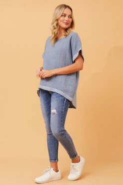 SOULA SEQUIN LINEN TOP -Femme Connection Sales dd3667ff43c5bcec16b10615d790b49d