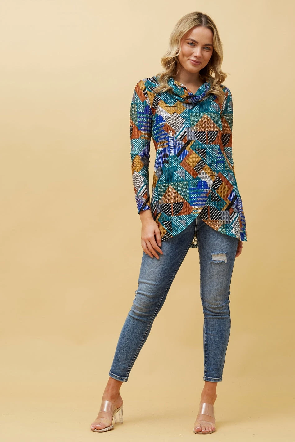 WHISPER ABSTRACT PRINT CROSSOVER TOP 6 WHISPER ABSTRACT PRINT CROSSOVER TOP - Image 4