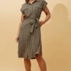 ORIANA UTILITY SHIRT DRESS -Femme Connection Sales de730240c4f0165415e7118a9de433f5