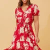 BRENDA FLORAL SHORT DRESS -Femme Connection Sales def6db742805385a2fe73e8f5a6f32fa