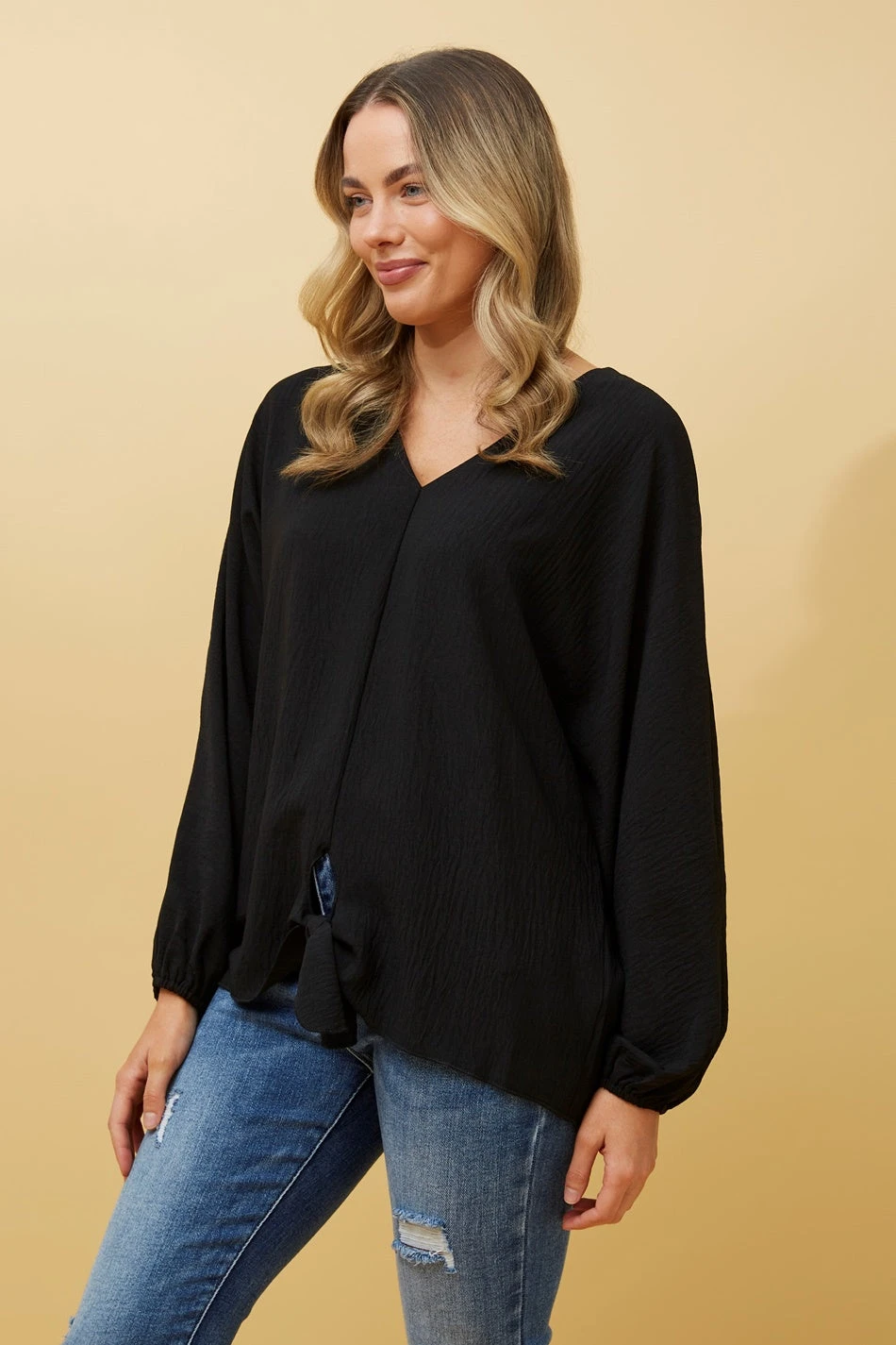 GLENN BATWING SLEEVE FRONT KNOT TOP 7 GLENN BATWING SLEEVE FRONT KNOT TOP - Image 5